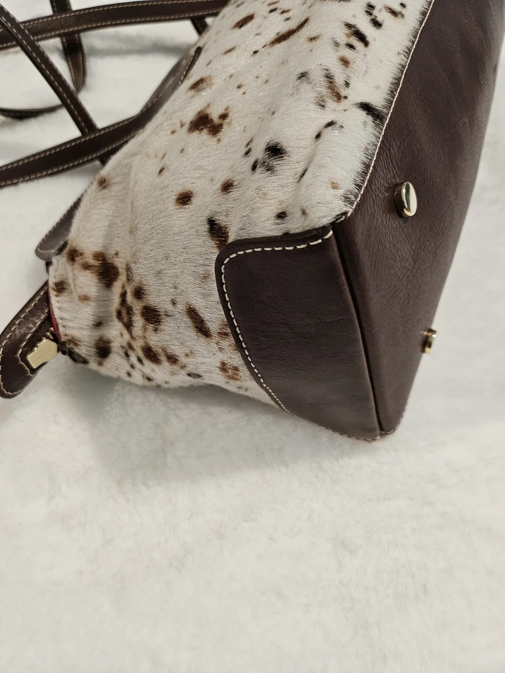 Bellissimo Cavalcanti Collection Genuine Leather Hair/Hide Italian Handbag- O/S